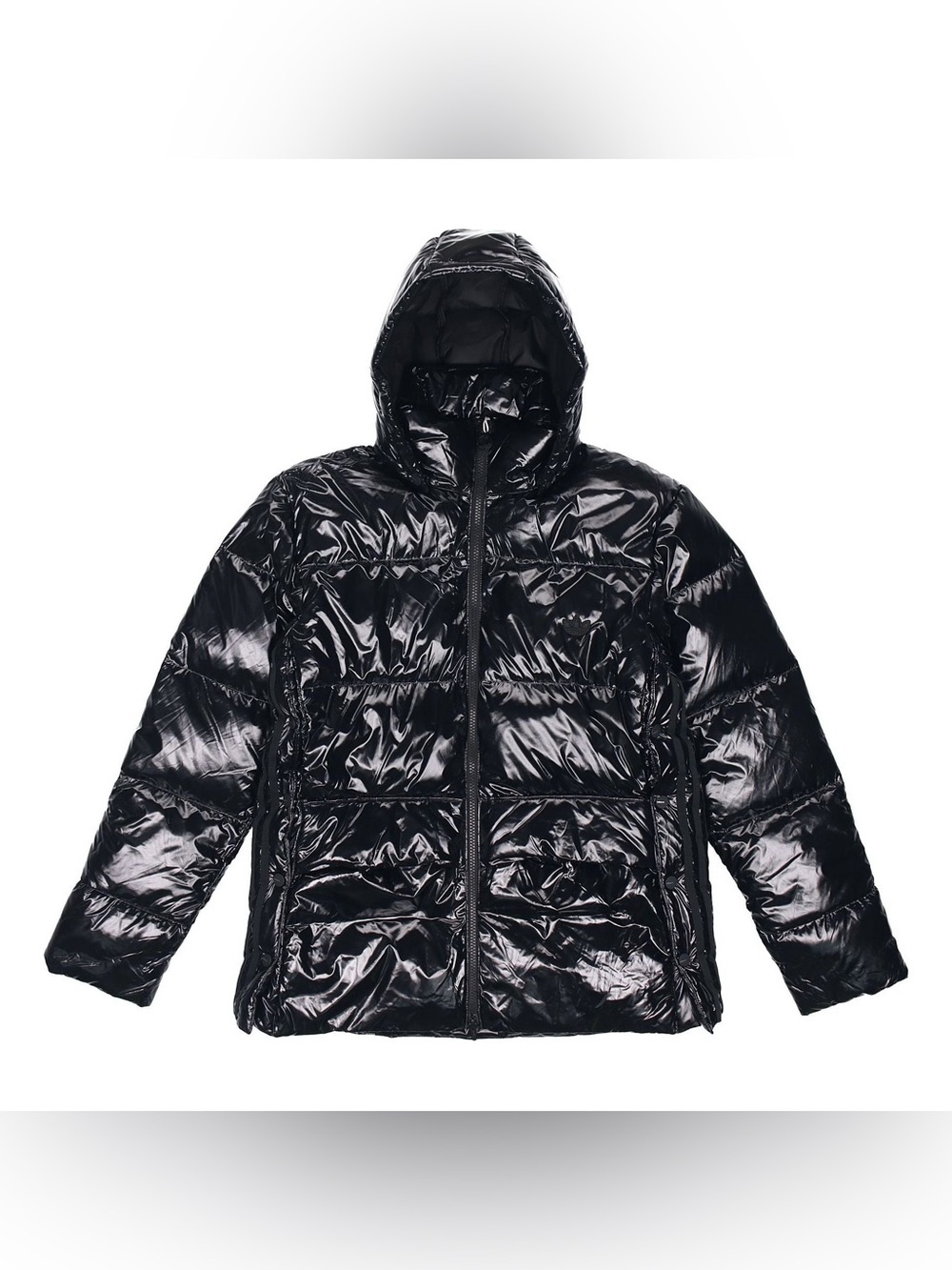 2020 Adidas Originals A-Shape Glossy Black Down Puffer Jacket Women’s S